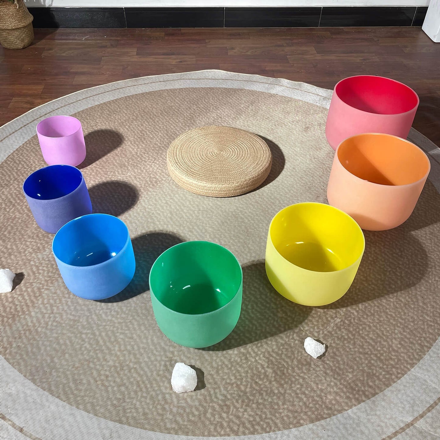 Crystal singing bowl set of 7 Color