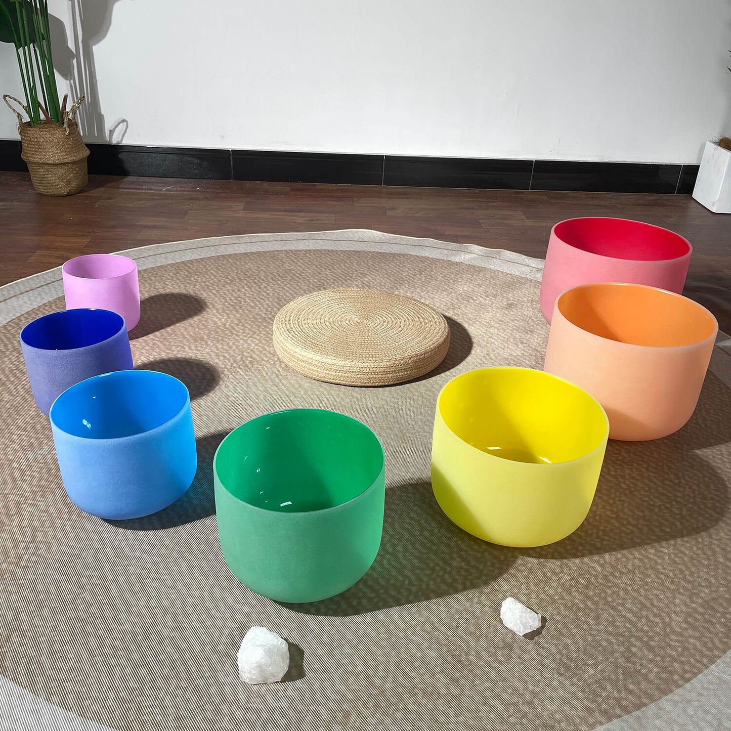 Crystal singing bowl set of 7 Color