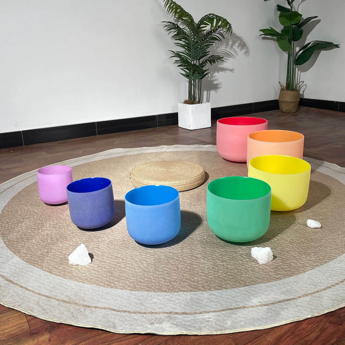 Crystal singing bowl set of 7 Color