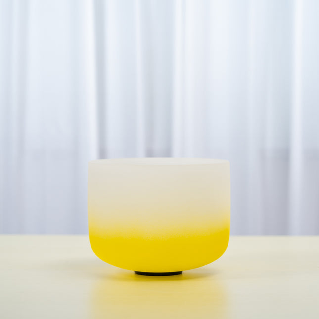 432hz 10 inch Quartz Crystal Singing Bowl Aria Gradient Design E Note