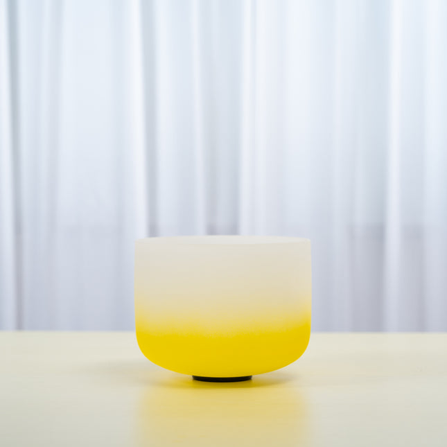 432hz 10 inch Quartz Crystal Singing Bowl Aria Gradient Design E Note