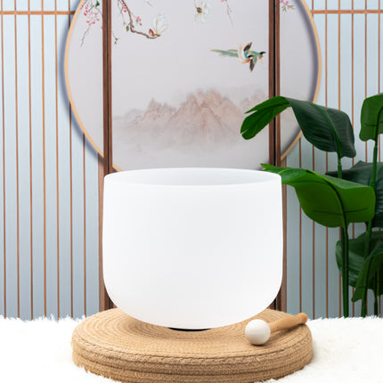432hz 12 inch Quartz Crystal Singing Bowl Pure White C Note
