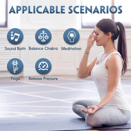 432hz 10 inch Quartz Crystal Singing Bowl Colored D Note with Carrying Case