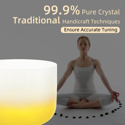 432hz 10 inch Quartz Crystal Singing Bowl Aria Gradient Design E Note