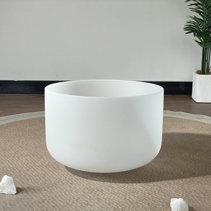 20 inch Quartz Crystal Singing Bowl Pure White