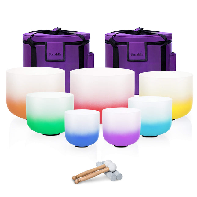 432hz Quartz Crystal Singing Bowl Aria Gradient set of 7